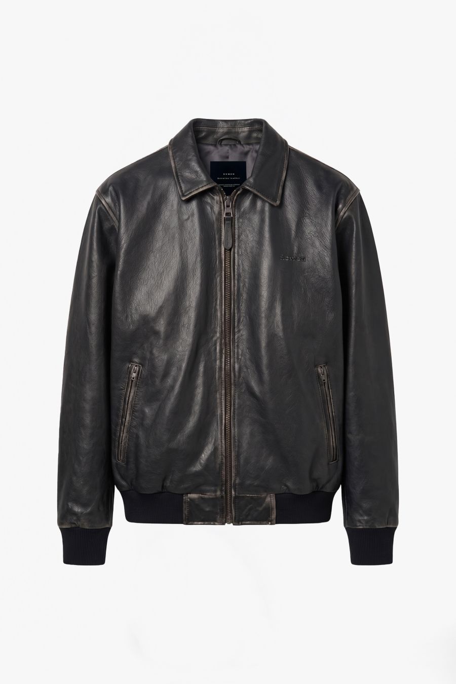 BOMBER LEATHER JACKET