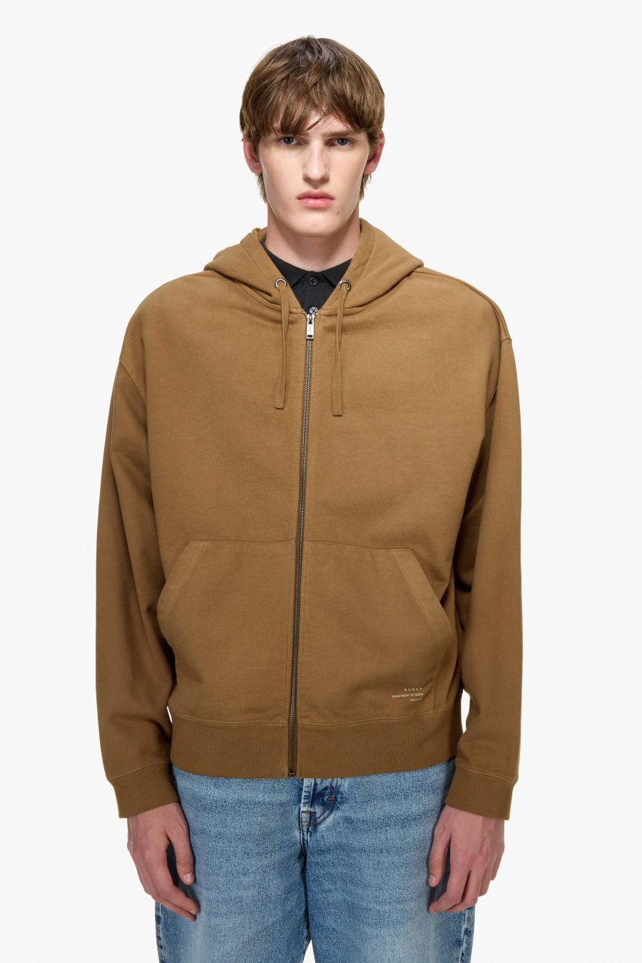 ESSENTIAL DYED ZIP HOODIE