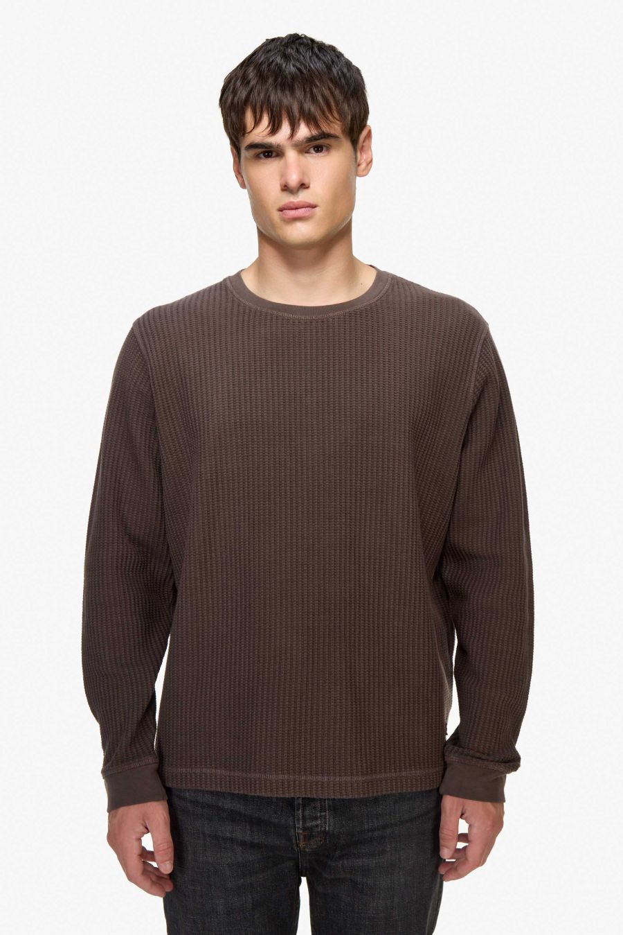 WAFFLE DYED CREW