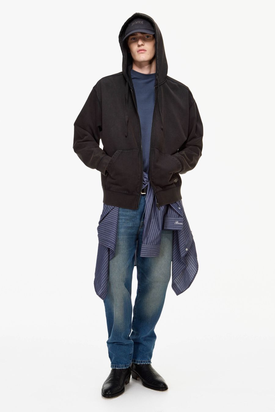 ESSENTIAL DYED ZIP HOODIE